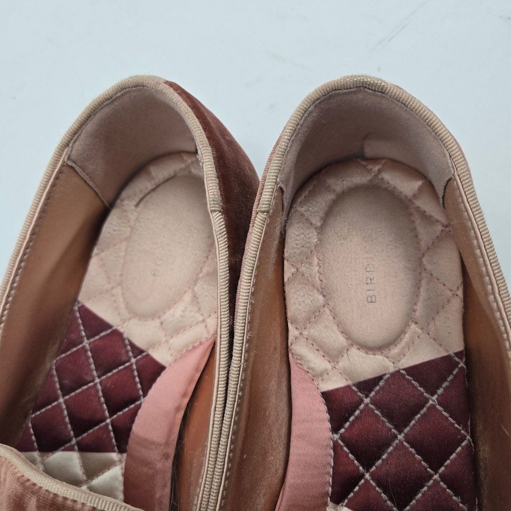 Birdies The Starling Velvet Loafers Rust Terra Cotta Smoking Slippers Womens 9.5 - Picture 5 of 15